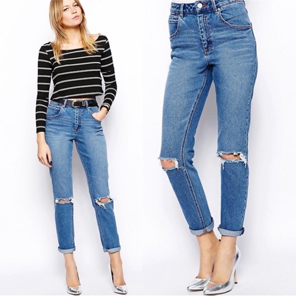 ASOS Denim - ASOS Farleigh High Waist Slim Mom Jeans